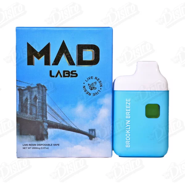 Mad Labs Live Resin Disposable Vape - Brooklyn Breeze (2g)