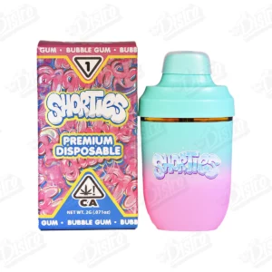 Shorties Live Resin Liquid Diamonds Disposable Vape - Bubble Gum (2g)