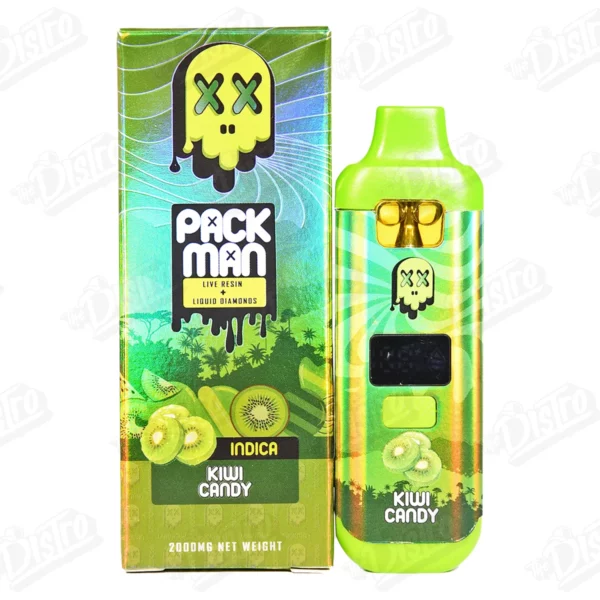 Packman Live Resin Diamonds Disposable Vape - Kiwi Candy (2g)