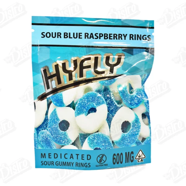 Hyfly Gummies - Sour Blue Raspberry Rings (600mg)