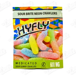 Hyfly Gummies - Sour Brite Neon Crawlers (600mg)