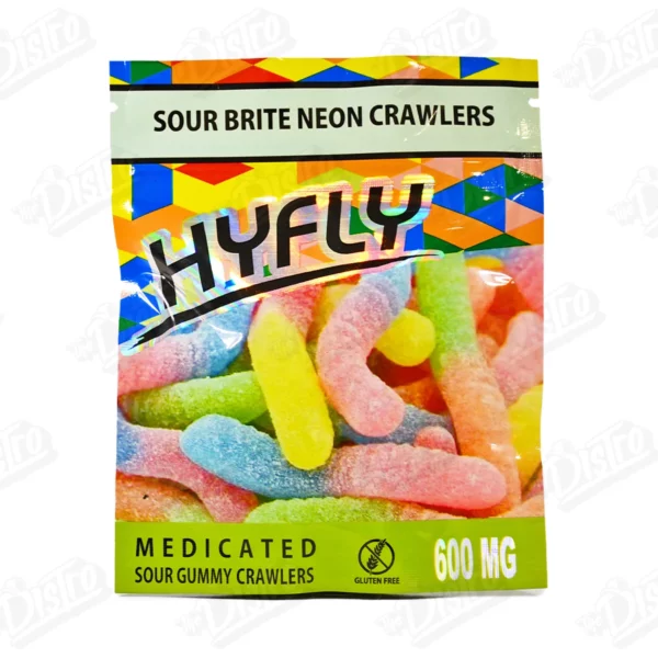 Hyfly Gummies - Sour Brite Neon Crawlers (600mg)