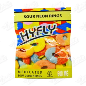 Hyfly Gummies - Sour Neon Rings (600mg)