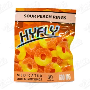 Hyfly Gummies - Sour Peach Rings (600mg)