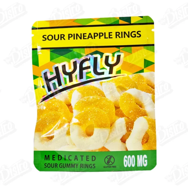 Hyfly Gummies - Sour Pineapple Rings (600mg)