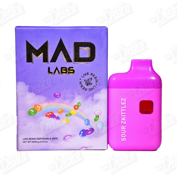 Mad Labs Live Resin Disposable Vape - Sour Zkittlez (2g)
