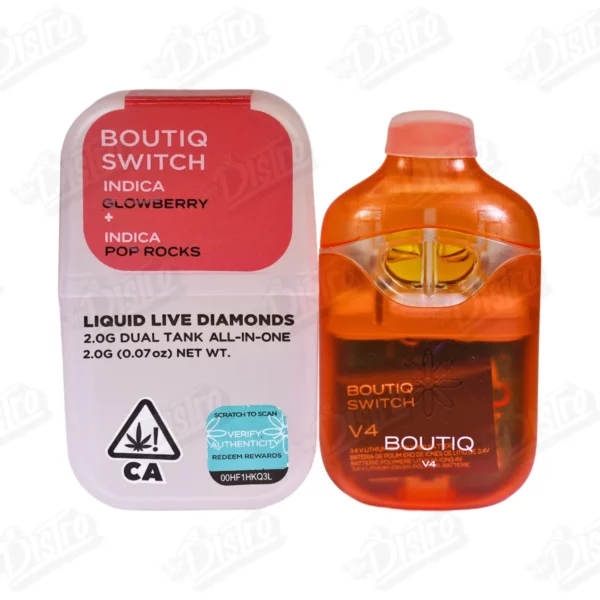 Boutiq Switch Liquid Live Diamonds Vape – Glowberry Pop Rocks (2g)