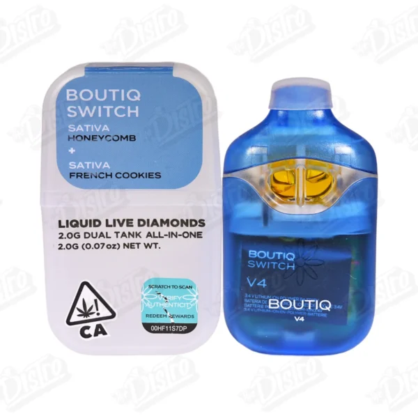Boutiq Switch Liquid Live Diamonds Vape – Honeycomb French Cookies (2g)