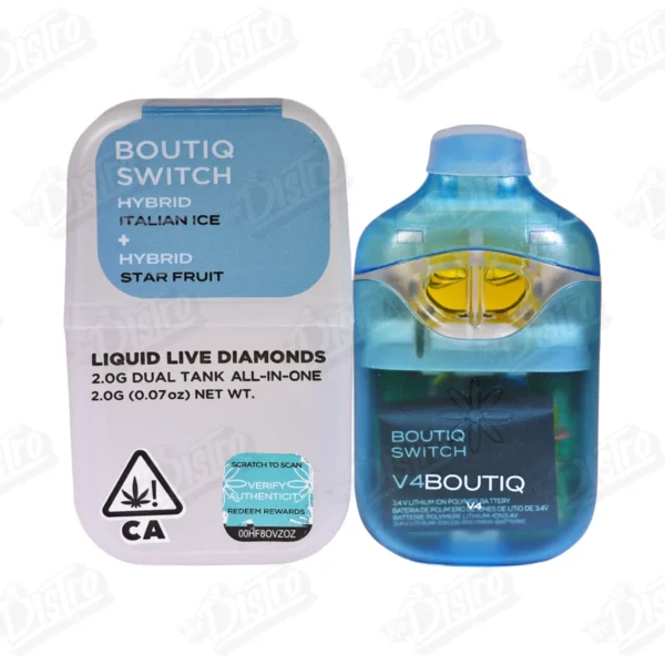 Boutiq Switch Liquid Live Diamonds Vape – Italian Ice Star Fruit (2g)