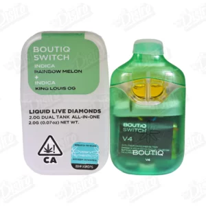 Boutiq Switch Liquid Live Diamonds Vape – Rainbow Melon King Louis OG (2g) 