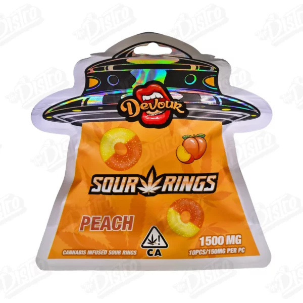 Devour Sour Rings – Peach (1500mg THC)