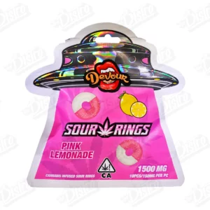 Devour Sour Rings – Pink Lemonade (1500mg THC)