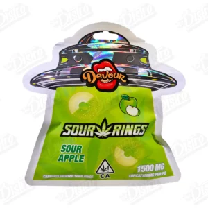 Devour Sour Rings – Sour Apple (1500mg THC)