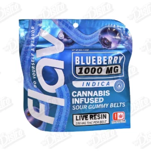 Flav Sour Gummy Belts - Blueberry (1000mg)