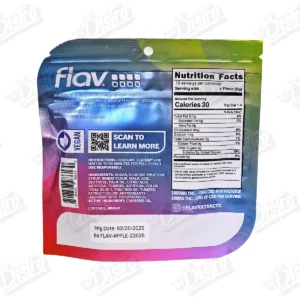 Flav Sour Gummy Belts - Rainbow (1000mg) - Back