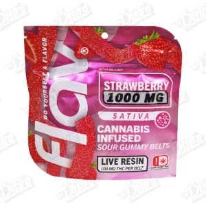 Flav Sour Gummy Belts - Strawberry (1000mg)