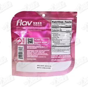 Flav Sour Gummy Belts - Strawberry (1000mg) - Back