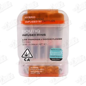 Boutiq Infused Mini's (2.5g) - Peach Ringz x Zkittles
