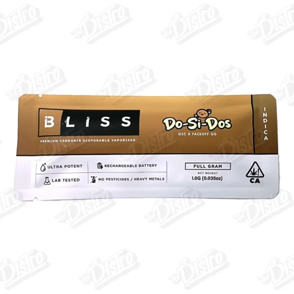 Bliss Disposable Vape (1g) - Do-Si-Dos / GSC x Faceoff OG