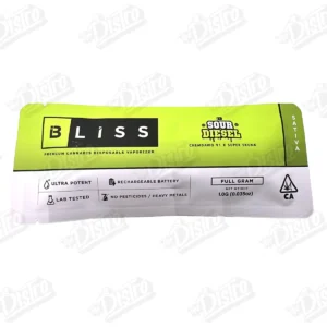 Bliss Disposable Vape (1g) - Sour Diesel / Chemdawg 91 x Super Skunk