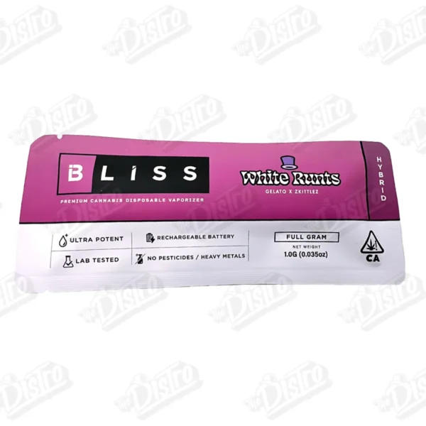 Bliss Disposable Vape (1g) - White Runts / Gelato x Zkittlez