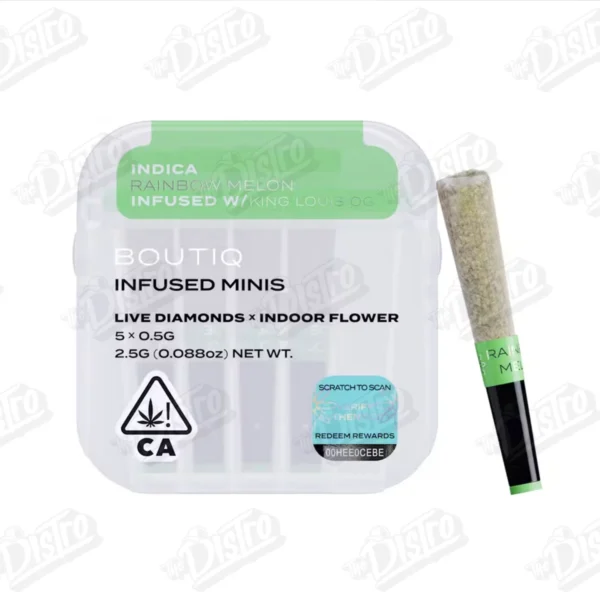 Boutiq Live Diamond Minis (5 x 0.5g) - Rainbow Melon Infused w/King Louis OG