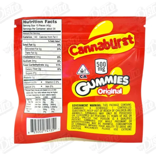 Cannaburst THC Sour Gummies (500mg) - Cannaburst