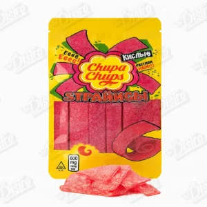 Chupa THC Sour Mini Tubes (600mg) - Strawberry