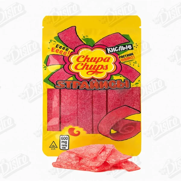 Chupa THC Sour Mini Tubes (600mg) - Strawberry