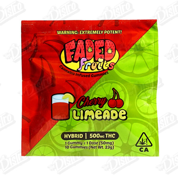 Faded Fruits THC Gummies (500mg) - Cherry Limeade (Hybrid)