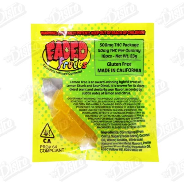 Faded Fruits THC Gummies (500mg) - Lemon Tree (Hybrid)