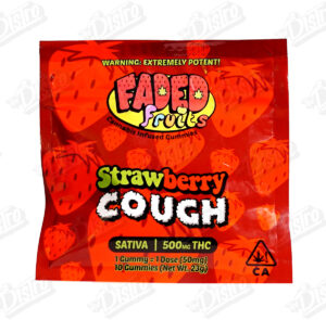 Faded Fruits THC Gummies (500mg) - Strawberry Cough (Sativa)