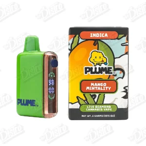Plume Live Diamond Cannabis Vapes (2g) - Mango Mintality (Indica)