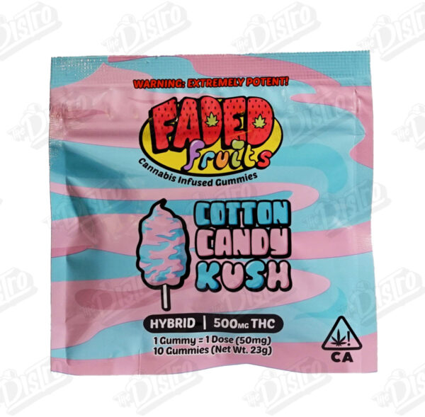 Faded Fruits THC Gummies (500mg) - Cotton Candy Kush (Hybrid)