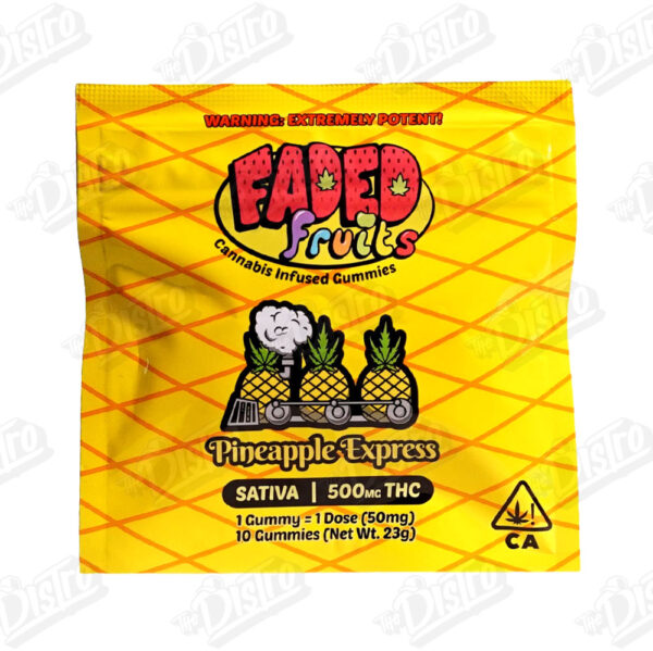 Faded Fruits THC Gummies (500mg) - Pineapple Express (Sativa)
