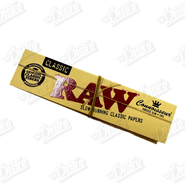 RAW Slow Burning Classic Papers (King Size Slim + Tips)