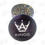 AAA Kings Grinder XL 4" Chrome - Purple Rainbow