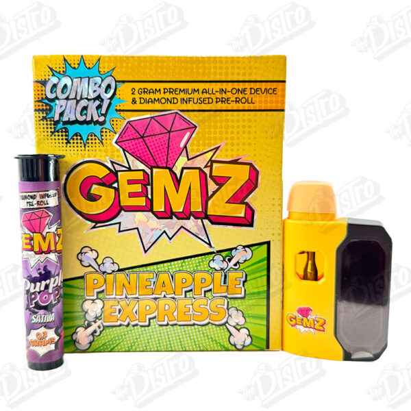 GEMZ 2G All In One Device & Diamond Infused Pre-Roll - PINEAPPLE EXPRESS
