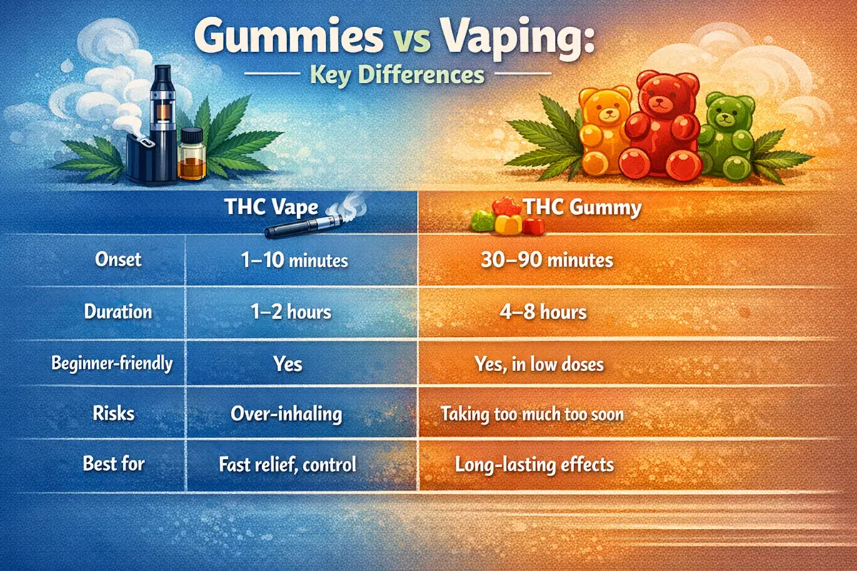 Gummies vs Vaping Key Differences