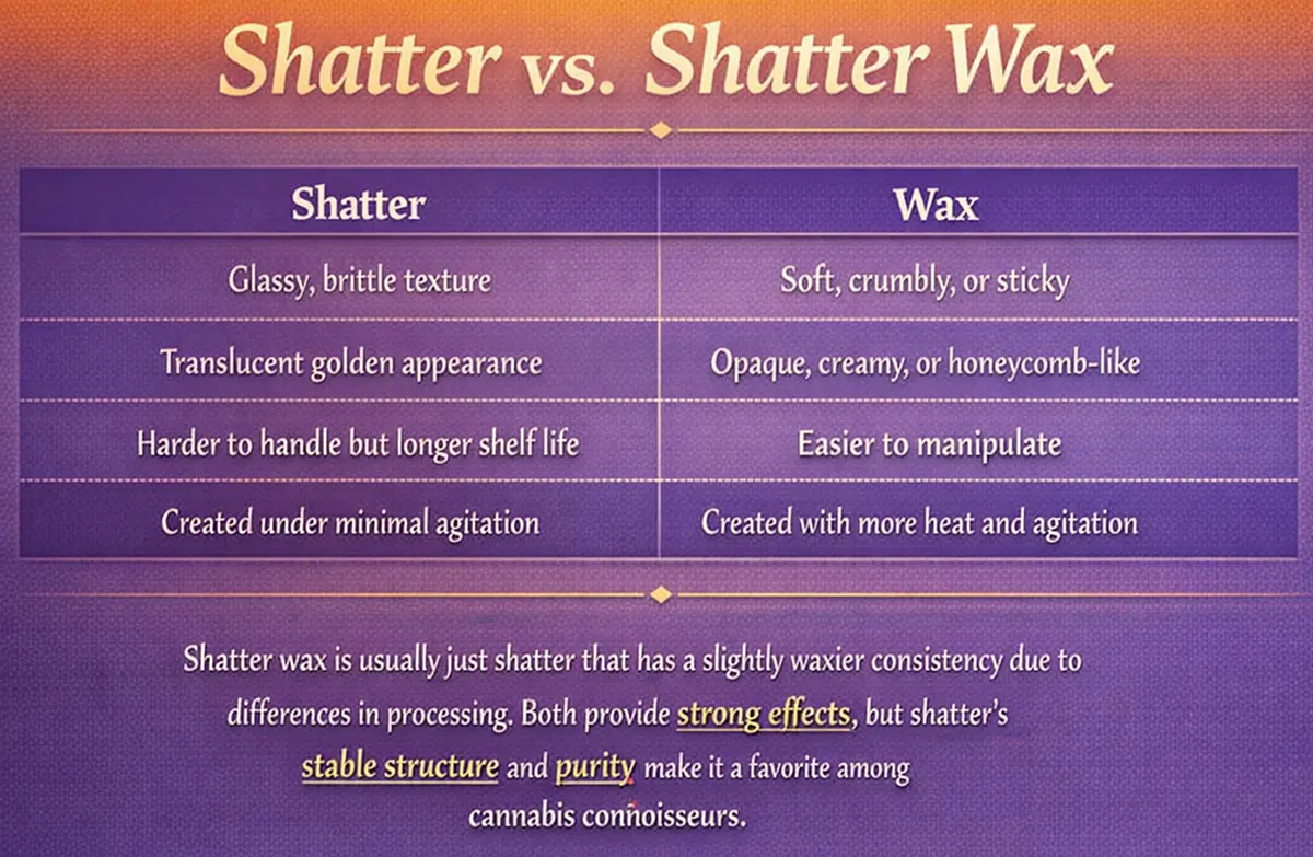 Shatter vs. Shatter Wax What’s the Difference