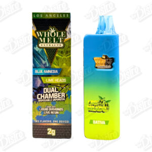 Whole Melt Extracts Dual Chamber Disposable Vape (2g) – Blue Amnesia X Lime Heads