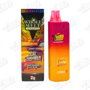 Whole Melt Extracts Dual Chamber Disposable Vape (2g) - Yellow Melonz X Candy Chrome