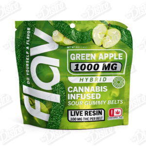 Flav THC Sour Belts (1000mg) – Green Apple Belts