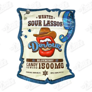 Devour Sour Lassos – Blueberry (1500MG)
