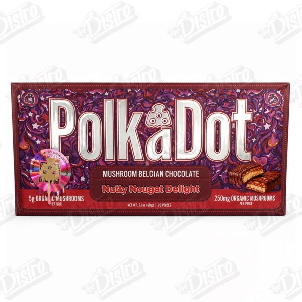PolkaDot Mushroom Belgian Chocolate (5g) - Nutty Nougato Delight
