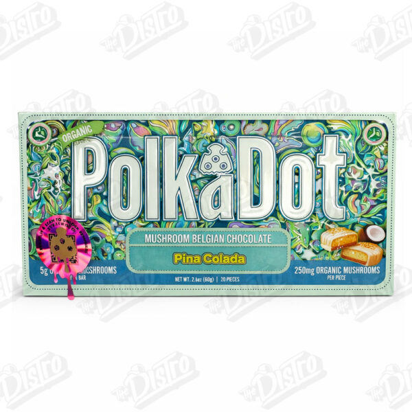 PolkaDot Mushroom Belgian Chocolate (5g) - Pina Colada