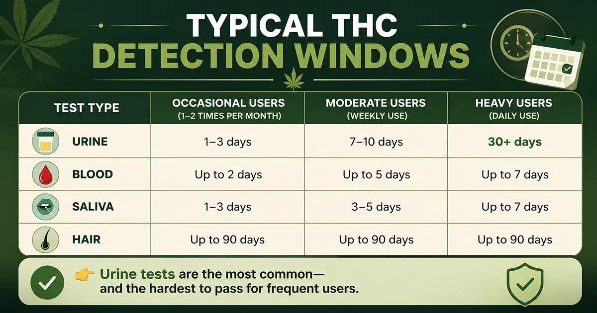 Typical THC Detection Windows