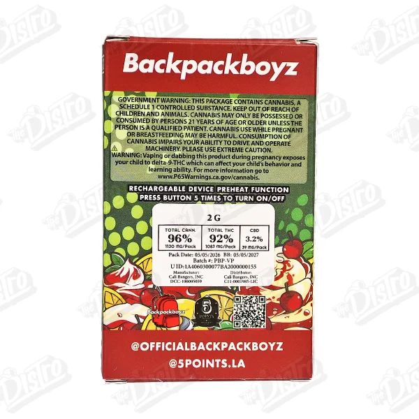 Backpack Boyz All-In-One Vape (2g)