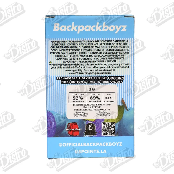 Backpack Boyz All-In-One Vape (2g)