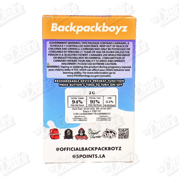Backpack Boyz All-In-One Vape (2g)